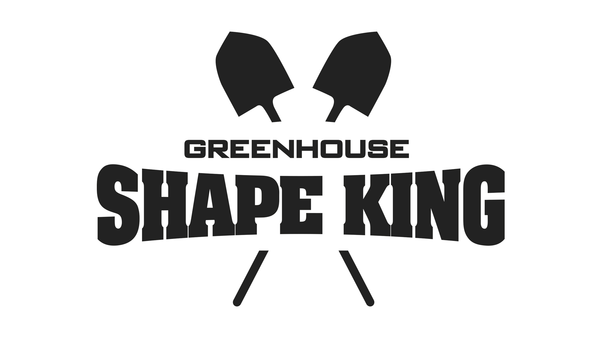 GREENHOUSE TRIEBHAUS Shape King Logo weiss